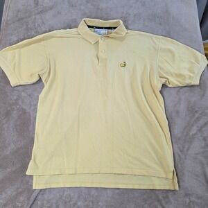 Augusta National Golf Shop‎ The Masters Polo Shirt Men Large Yellow S/S EUC